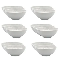 LUBIANA ORIENTAL | BIAŁY | Salaterka 15 cm - 18 SZT. | porcelana luz