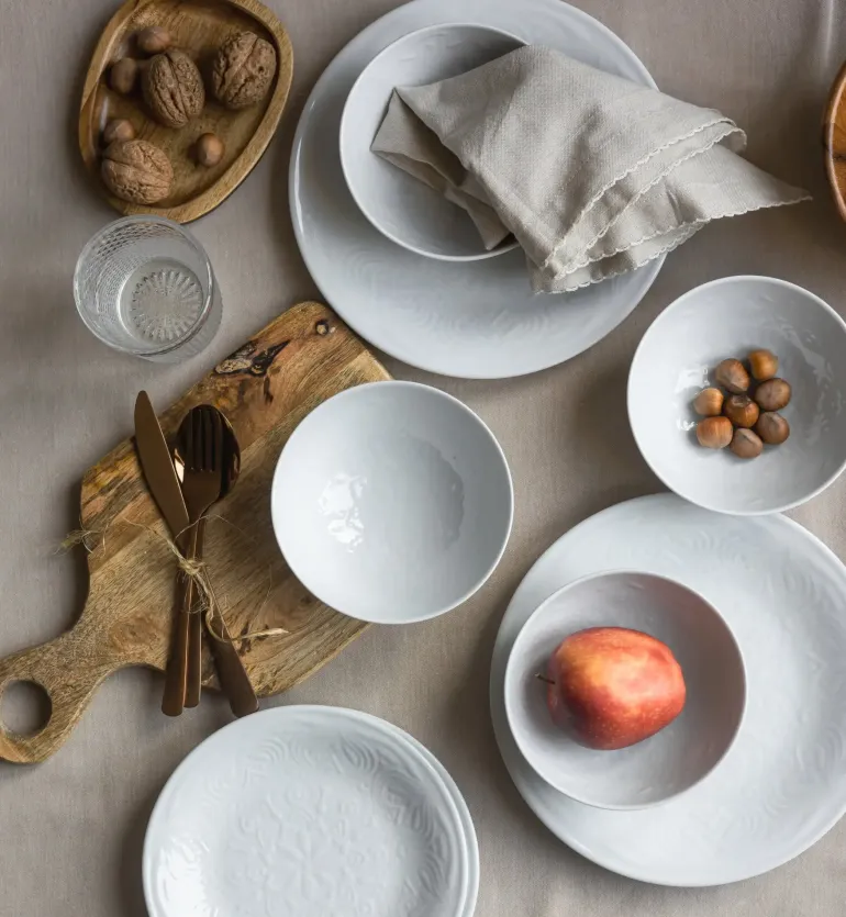 LUBIANA ORIENTAL | BIAŁY | Serwis obiadowy 6/18 el | porcelana