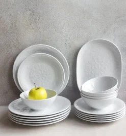LUBIANA ORIENTAL | BIAŁY | Serwis obiadowy 18/54 el | porcelana