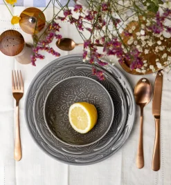 LUBIANA ORIENTAL | KM00 | SZARY | Serwis obiadowy 54 el dla 18 os | porcelana luz