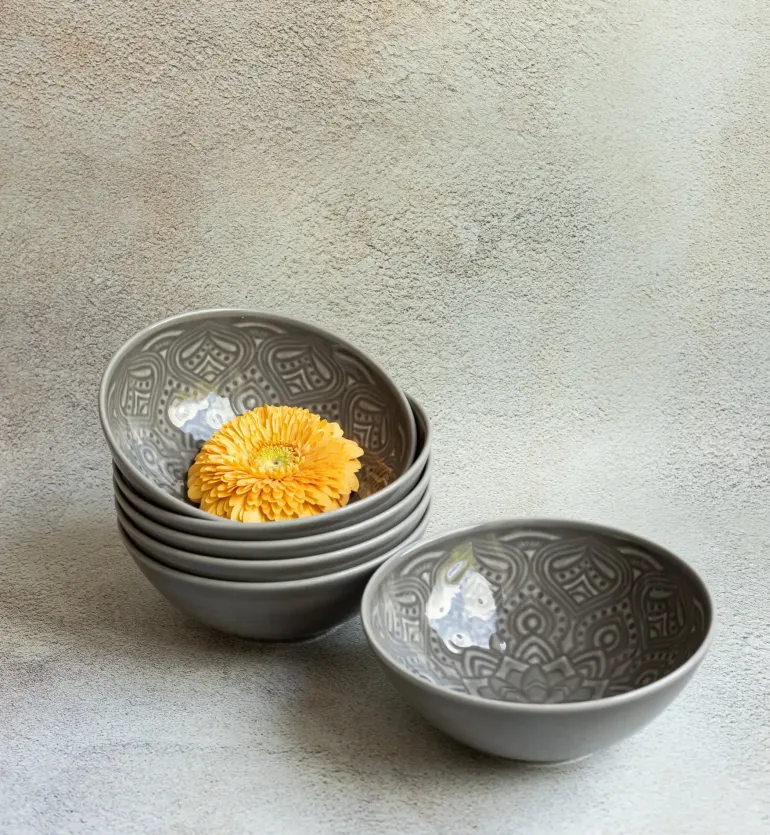 LUBIANA ORIENTAL | KM00 | SZARY | Serwis obiadowy 54 el dla 18 os | porcelana luz