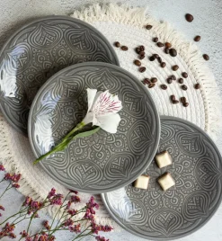 LUBIANA ORIENTAL | KM00 | SZARY | Serwis obiadowy 54 el dla 18 os | porcelana luz