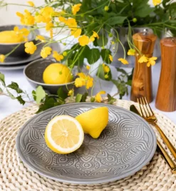 LUBIANA ORIENTAL | KM00 | SZARY | Serwis obiadowy 18 el dla 6 os | porcelana luz