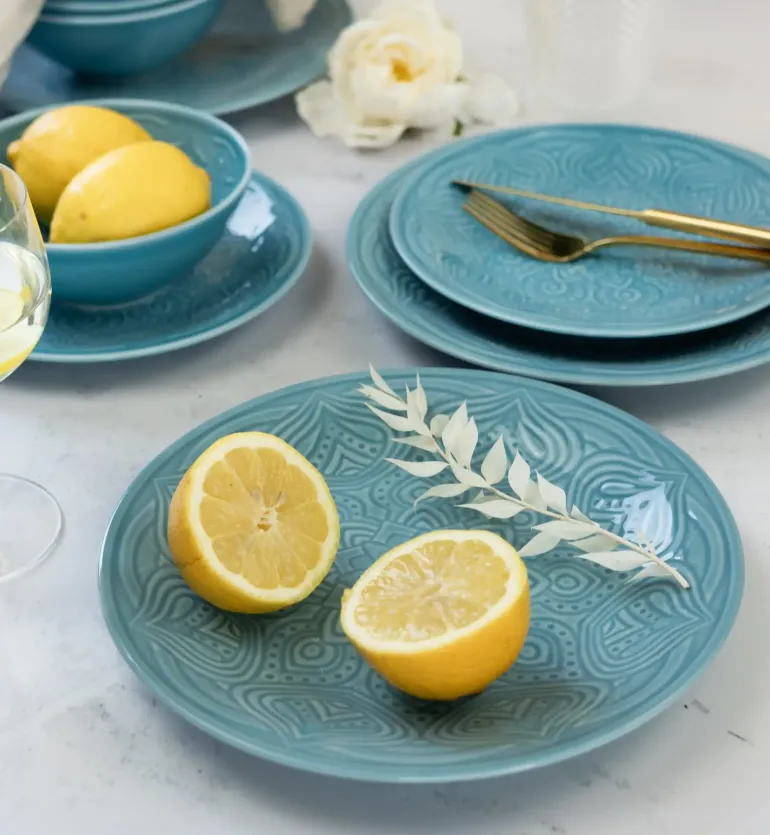 LUBIANA ORIENTAL | K6 NIEBIESKI | Serwis obiadowy 18/54 el | porcelana
