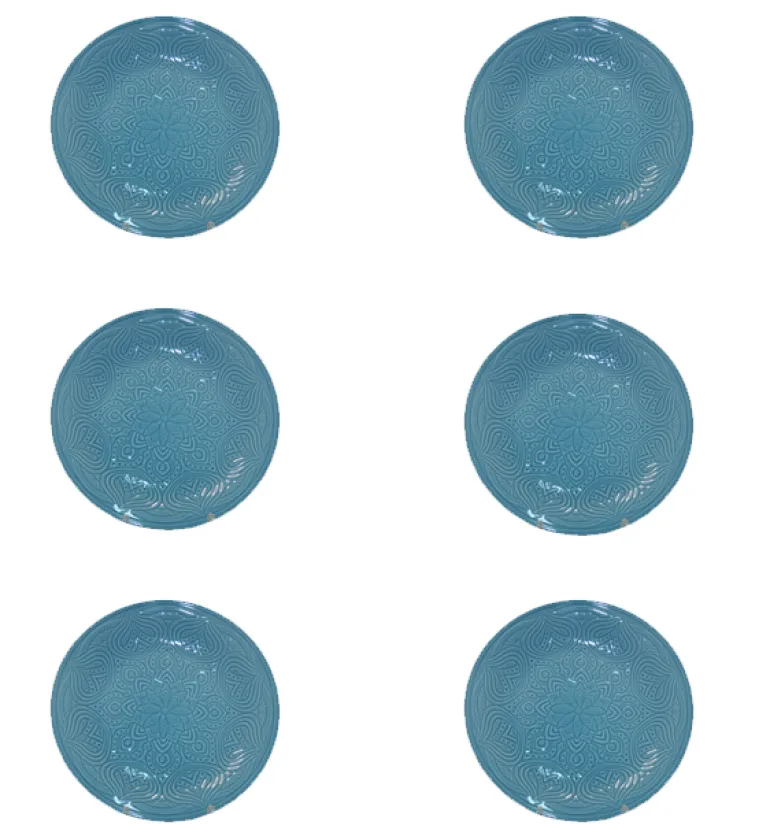 LUBIANA ORIENTAL | K6 NIEBIESKI | 6x talerz obiadowy 25 cm | porcelana luz