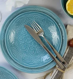 LUBIANA ORIENTAL | K6 NIEBIESKI | Serwis obiadowy 6/18 el | porcelana