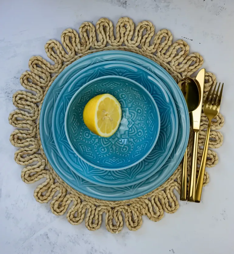 LUBIANA ORIENTAL | K6 NIEBIESKI | 6x Salaterka 15 cm | porcelana luz