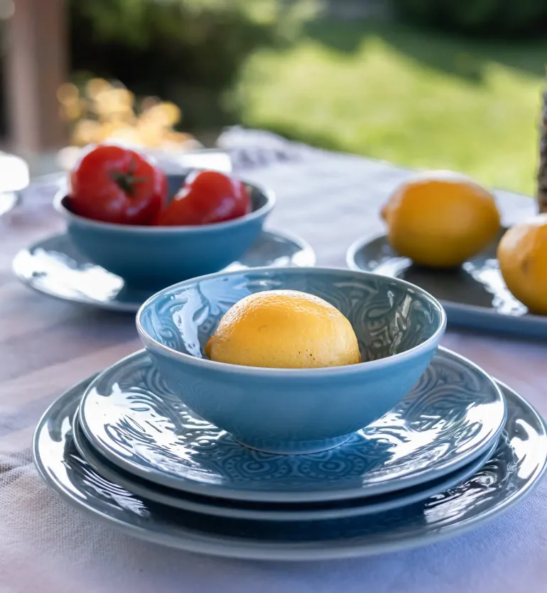 LUBIANA ORIENTAL | K6 NIEBIESKI | 6x Salaterka 15 cm | porcelana luz