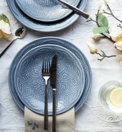 LUBIANA ORIENTAL | K9 SZARO-NIEBIESKI | Serwis obiadowy 18/54 el | porcelana