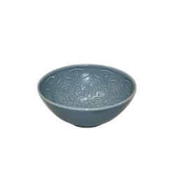 LUBIANA ORIENTAL | K9 SZARO - NIEBIESKI | 6x salaterka 15 cm | porcelana luz