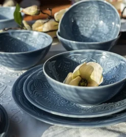 LUBIANA ORIENTAL | K9 SZARO-NIEBIESKI | Serwis obiadowy 12/36 el | porcelana