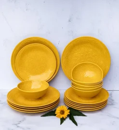 LUBIANA ORIENTAL | KY ŻÓŁTY | Serwis obiadowy 12/36 el | porcelana