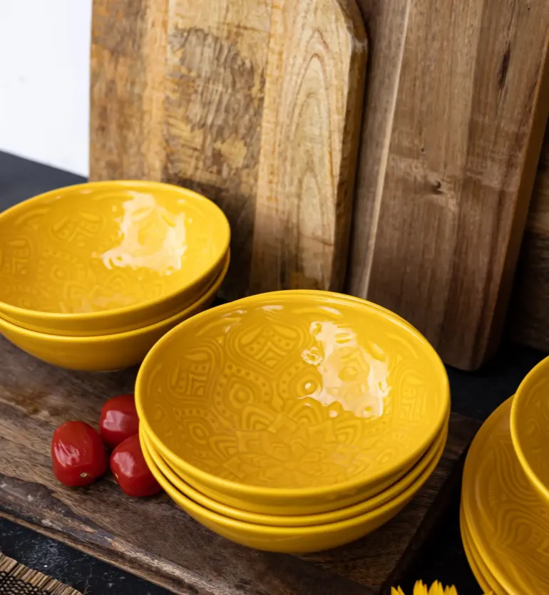 LUBIANA ORIENTAL | KY ŻÓŁTY | Serwis obiadowy 6/18 el | porcelana