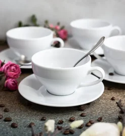 LUBIANA PAULA Komplet Filiżanka 300 ml + spodek 17 cm / 6 os / 12 el / porcelana