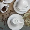 LUBIANA PAULA Komplet filiżanka do espresso 70 ml + spodek 12 cm / 6 os / 12 el / porcelana