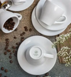 LUBIANA PAULA Komplet filiżanka do espresso 70 ml + spodek 12 cm / 6 os / 12 el / porcelana