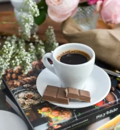 LUBIANA PAULA Komplet filiżanka do espresso 70 ml + spodek 12 cm / 6 os / 12 el / porcelana