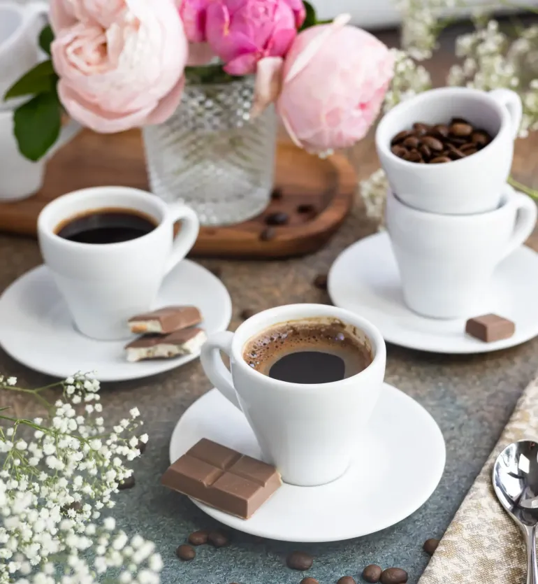 LUBIANA PAULA Komplet filiżanka do espresso 70 ml + spodek 12 cm / 6 os / 12 el / porcelana