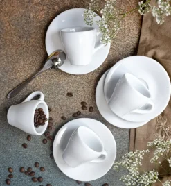 LUBIANA PAULA Komplet filiżanka do espresso 70 ml + spodek 12 cm / 6 os / 12 el / porcelana