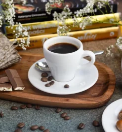 LUBIANA PAULA Komplet filiżanka do espresso 70 ml + spodek 12 cm / 6 os / 12 el / porcelana