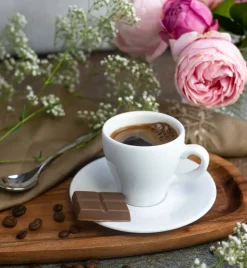 LUBIANA PAULA Komplet filiżanka do espresso 70 ml + spodek 12 cm / 6 os / 12 el / porcelana