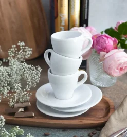 LUBIANA PAULA Komplet filiżanka do espresso 70 ml + spodek 12 cm / 6 os / 12 el / porcelana