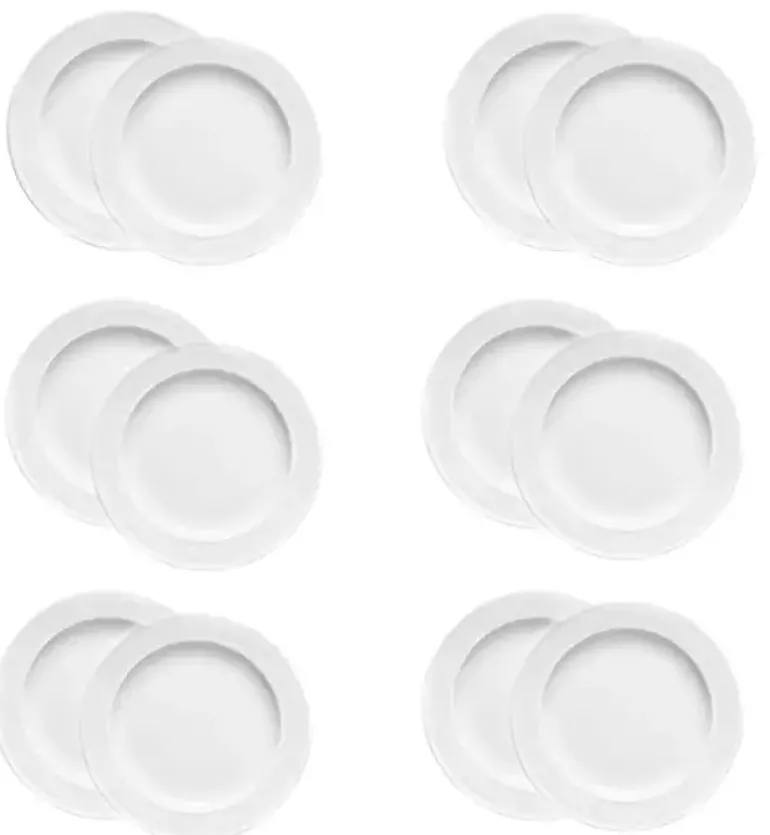 LUBIANA ROMA ETO HOTEL (LU0346) 12x Talerz obiadowy 25,6 cm | biały | porcelana