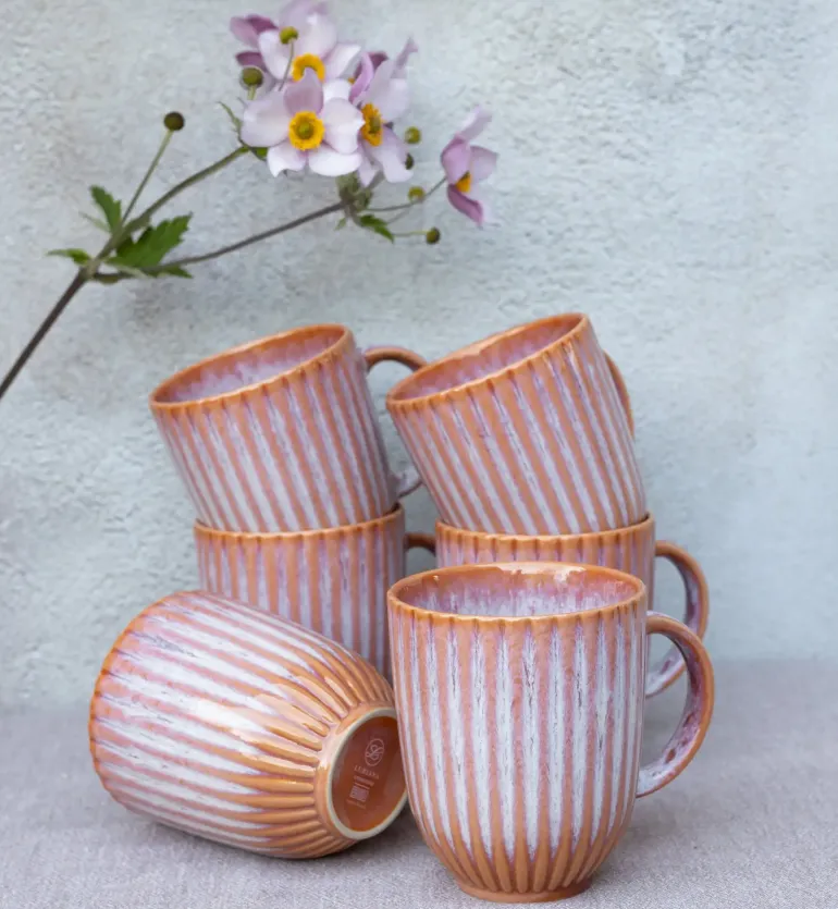 LUBIANA STONEWARE BLUSH | Kubek 350 ml | luz | kolor łososiowy