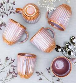 LUBIANA STONEWARE BLUSH | Kubek 350 ml | luz | kolor łososiowy
