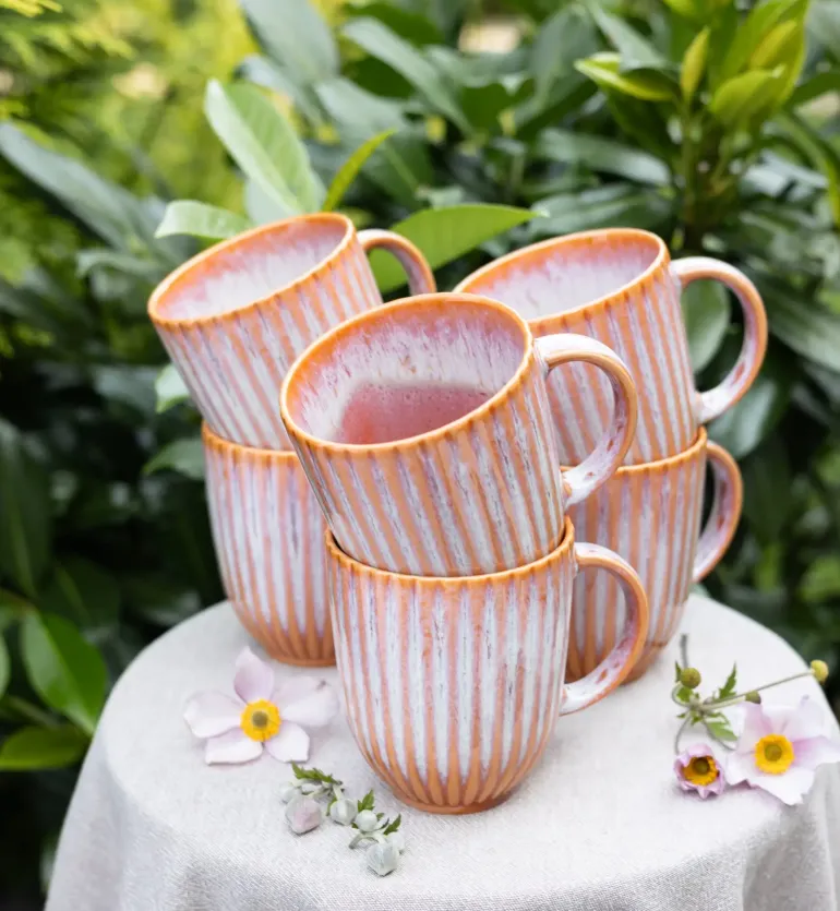 LUBIANA STONEWARE BLUSH | Kubek 350 ml | luz | kolor łososiowy