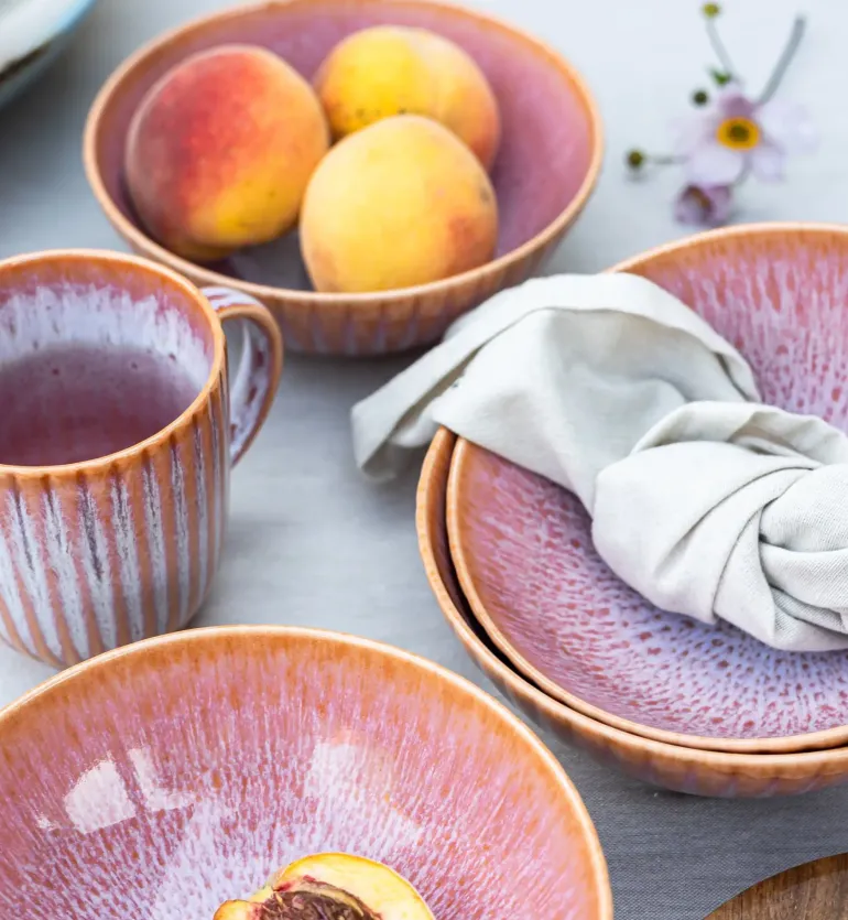 LUBIANA STONEWARE BLUSH | Salaterka 17 cm luz | kolor łososiowy