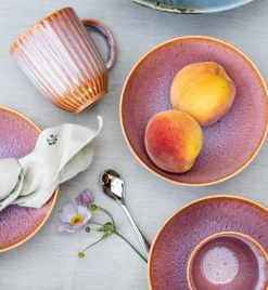 LUBIANA STONEWARE BLUSH | Salaterka 17 cm luz x 18 szt. | kolor łososiowy