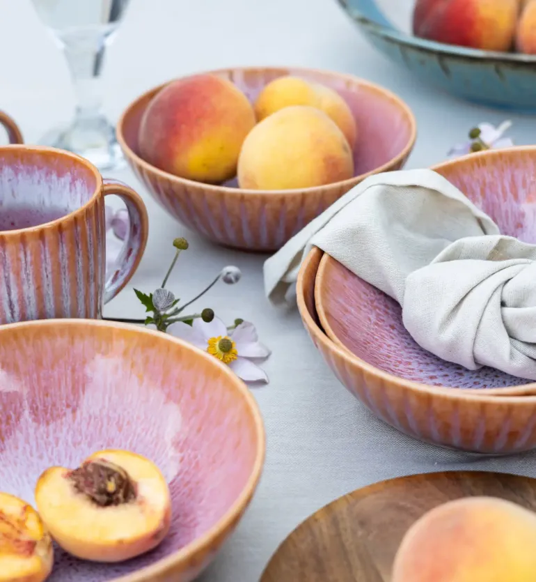LUBIANA STONEWARE BLUSH | Salaterka 17 cm luz x 18 szt. | kolor łososiowy