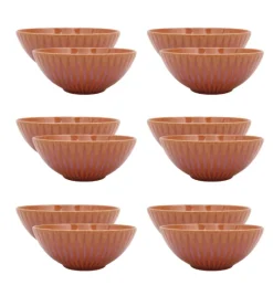 LUBIANA STONEWARE BLUSH | Salaterka 17 cm luz x 18 szt. | kolor łososiowy