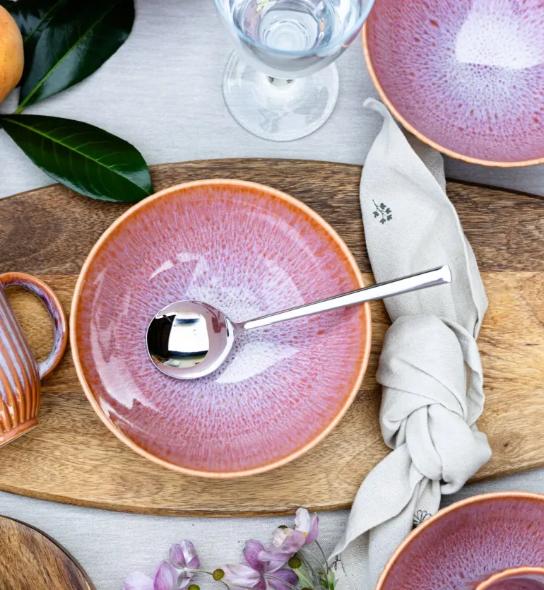 LUBIANA STONEWARE BLUSH | Salaterka 17 cm luz x 18 szt. | kolor łososiowy