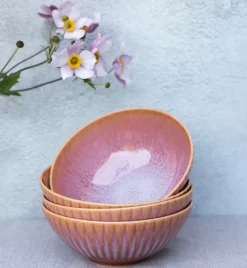 LUBIANA STONEWARE BLUSH | Salaterka 17 cm luz x 18 szt. | kolor łososiowy