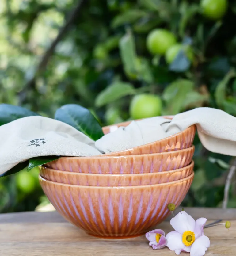 LUBIANA STONEWARE BLUSH | Salaterka 17 cm luz x 18 szt. | kolor łososiowy