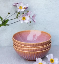 LUBIANA STONEWARE BLUSH | Salaterka 17 cm luz x 12 szt. | kolor łososiowy