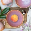 LUBIANA STONEWARE BLUSH | Salaterka 17 cm luz x 6 szt. | kolor łososiowy