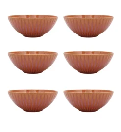 LUBIANA STONEWARE BLUSH | Salaterka 17 cm luz x 6 szt. | kolor łososiowy