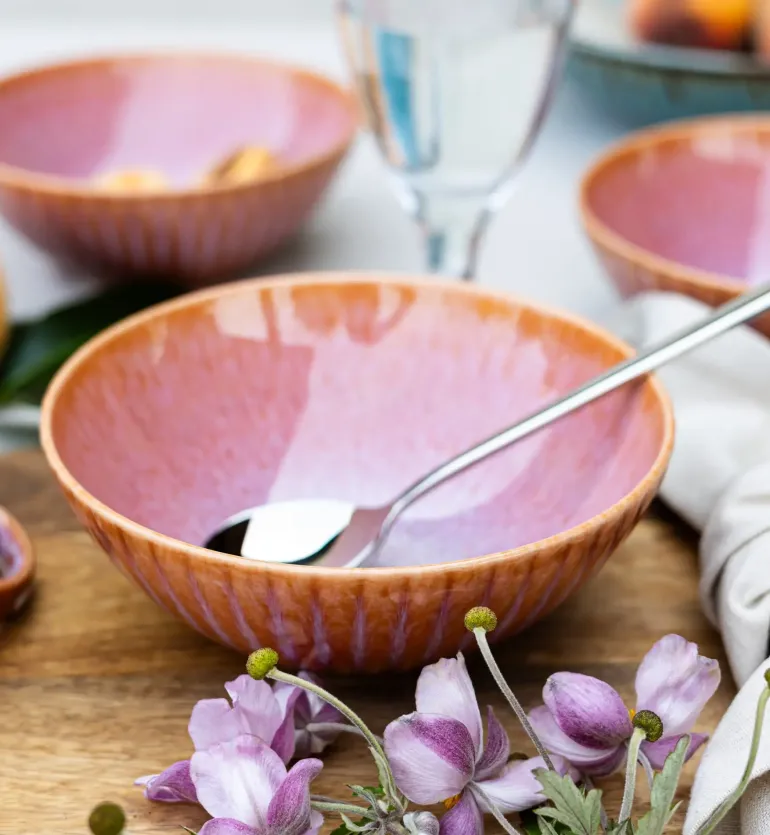 LUBIANA STONEWARE BLUSH | Salaterka 17 cm luz x 6 szt. | kolor łososiowy