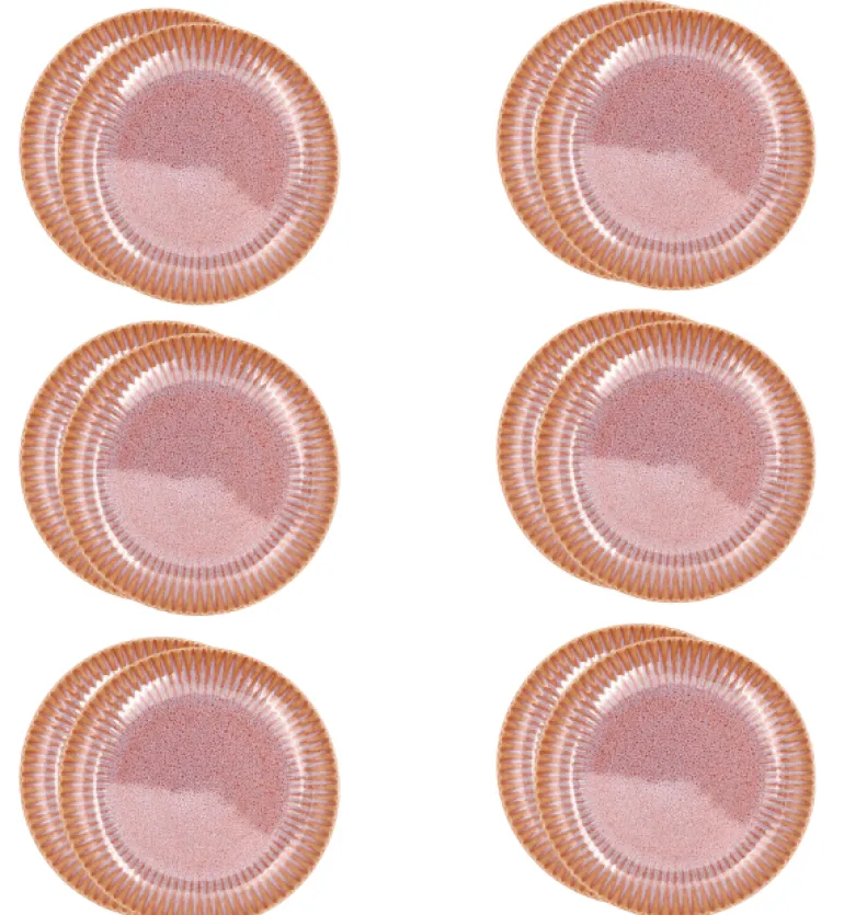 LUBIANA STONEWARE BLUSH | Talerz obiadowy 27 cm x 12 szt. | luz | kolor łososiowy