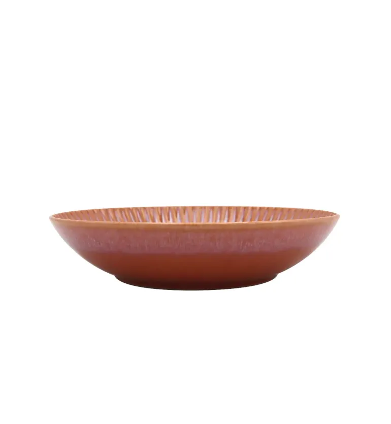 LUBIANA STONEWARE BLUSH | Talerz głęboki 22 cm | luz | kolor łososiowy