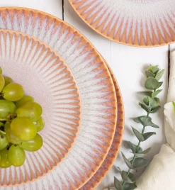 LUBIANA STONEWARE BLUSH | Talerz deserowy 21 cm x 18 szt. | luz | kolor łososiowy