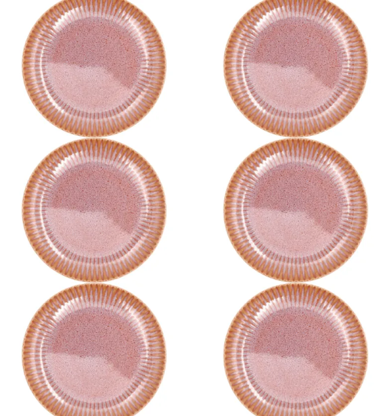 LUBIANA STONEWARE BLUSH | Talerz obiadowy 27 cm x 6 szt. | luz | kolor łososiowy