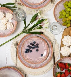 LUBIANA STONEWARE BLUSH | Talerz obiadowy 27 cm | luz | kolor łososiowy