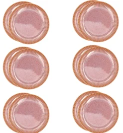 LUBIANA STONEWARE BLUSH | Talerz deserowy 21 cm x 12 szt. | luz | kolor łososiowy