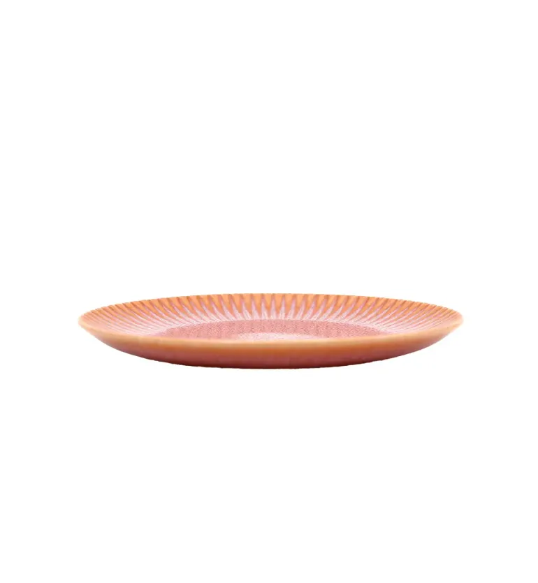LUBIANA STONEWARE BLUSH | Talerz deserowy 21 cm x 12 szt. | luz | kolor łososiowy