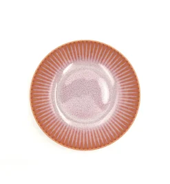 LUBIANA STONEWARE BLUSH | Talerz głęboki 22 cm x 18 szt. | luz | kolor łososiowy