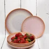 LUBIANA STONEWARE BLUSH | Talerz obiadowy 27 cm x 18 szt. | luz | kolor łososiowy